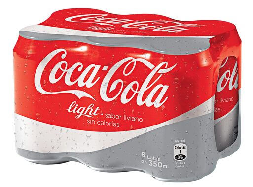 6 Coca Cola Light 350cc Chiledrink