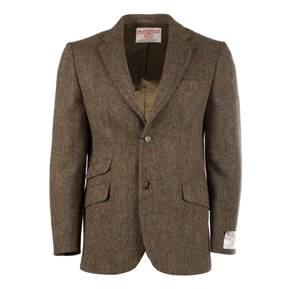 Men's Harris Tweed Harris Jacket  Brown Herringbone - Marchbrae product image