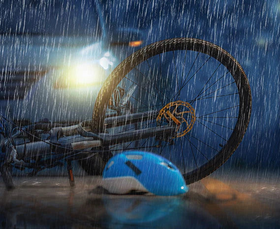 Bicycle accident rain