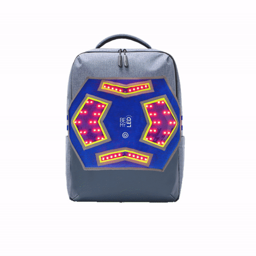 Backpack with light accessory for bicycle