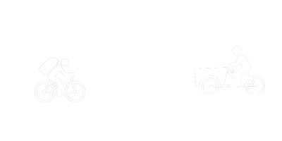 Company icon and bicycle delivery
