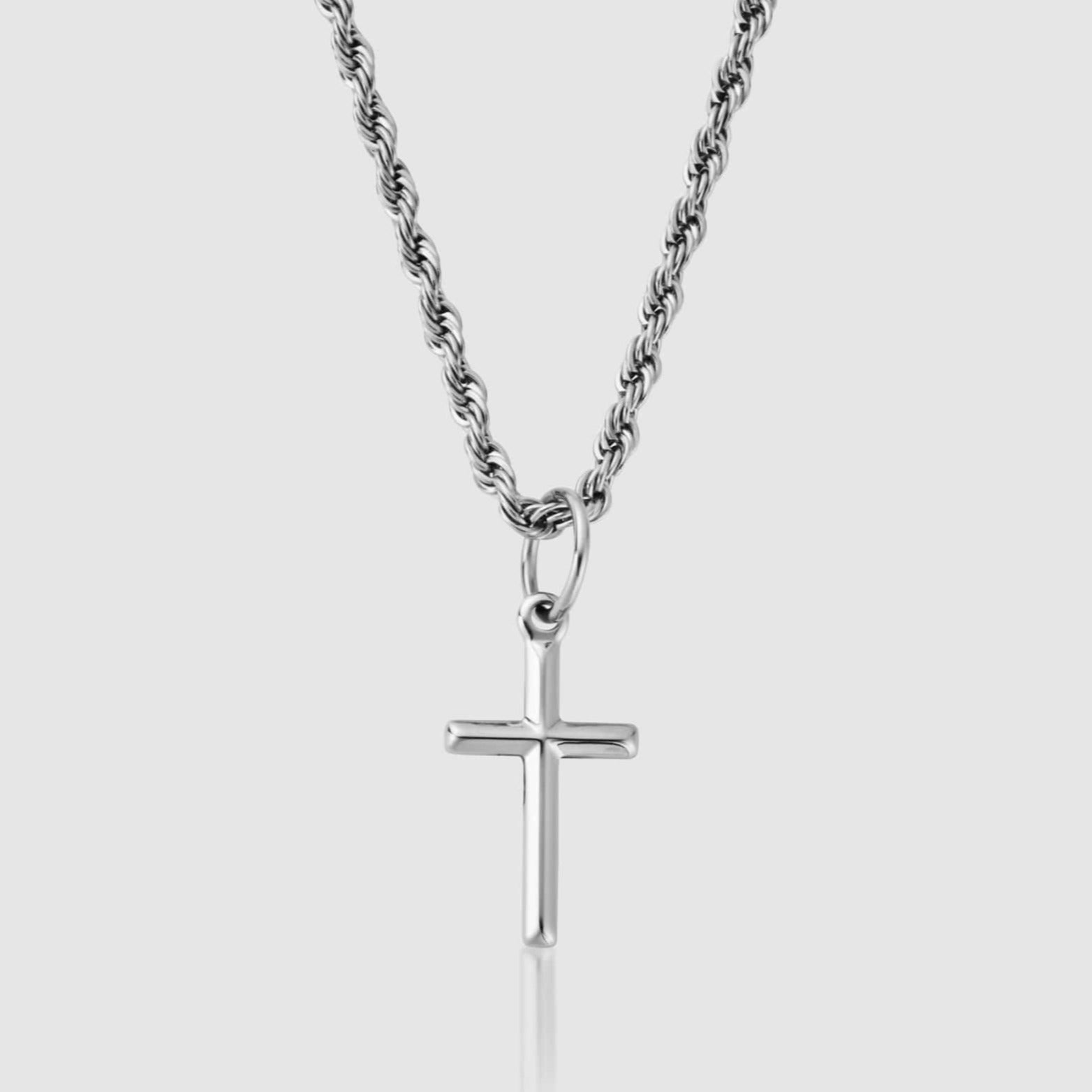Silver Cross Men%27s Pendant Necklace 