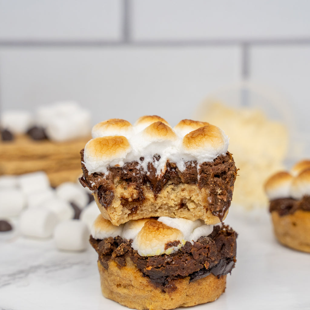 s'mores protein cookie cups