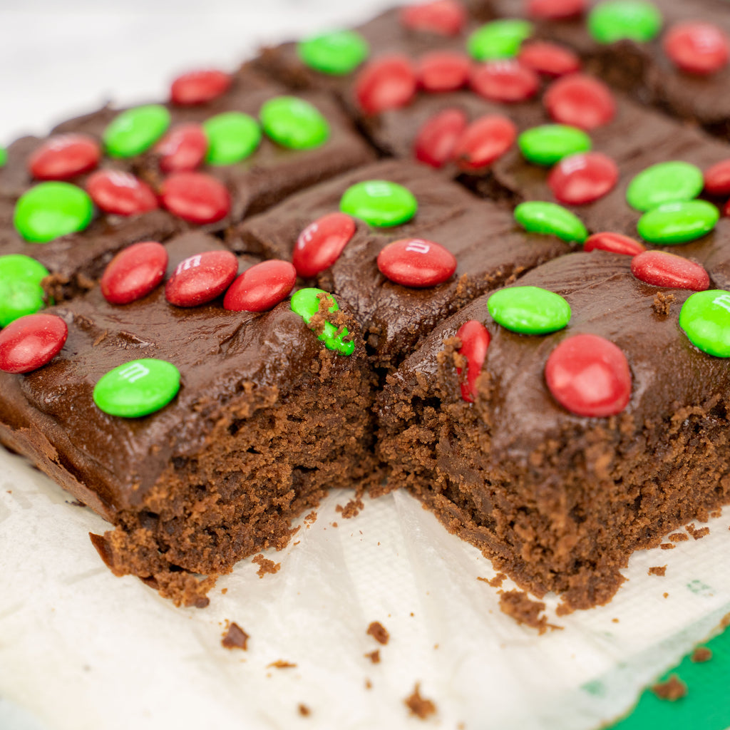 christmas cosmic protein brownies