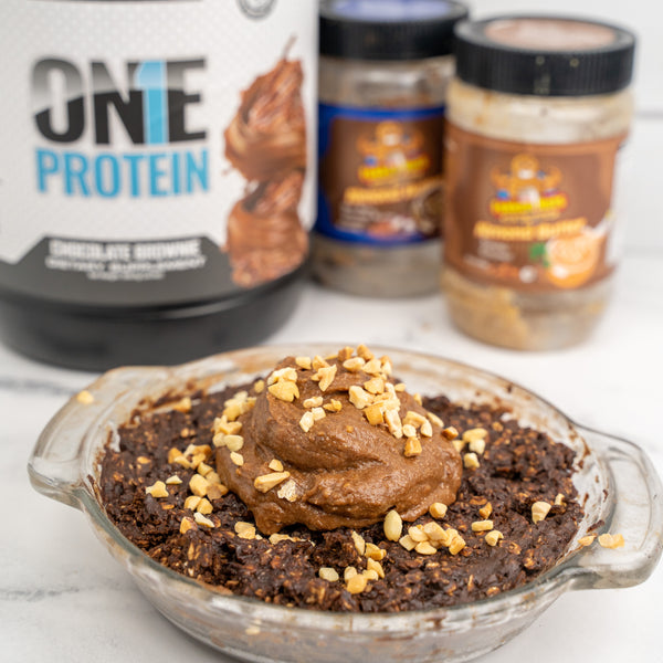 chocolate protein oatmeal bake