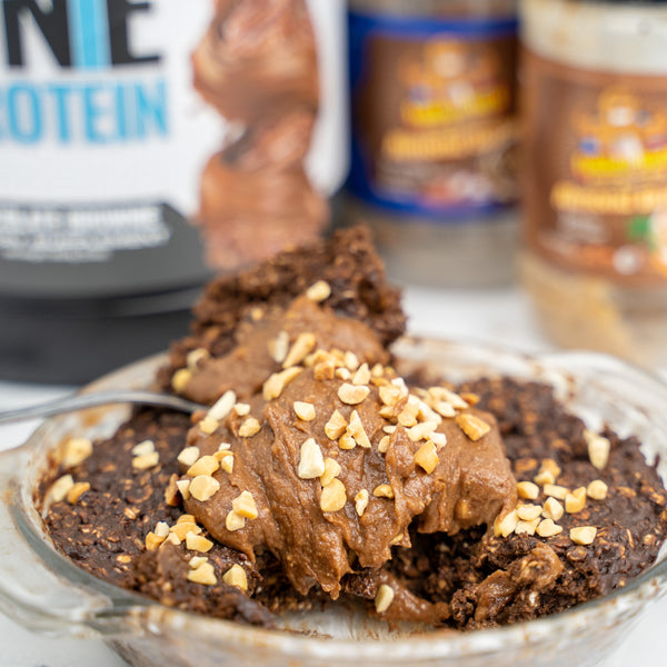 chocolate protein oatmeal bake