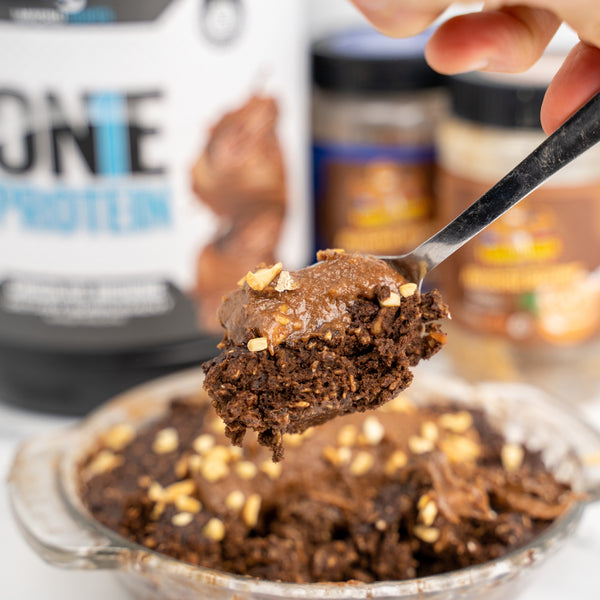 chocolate protein oatmeal bake