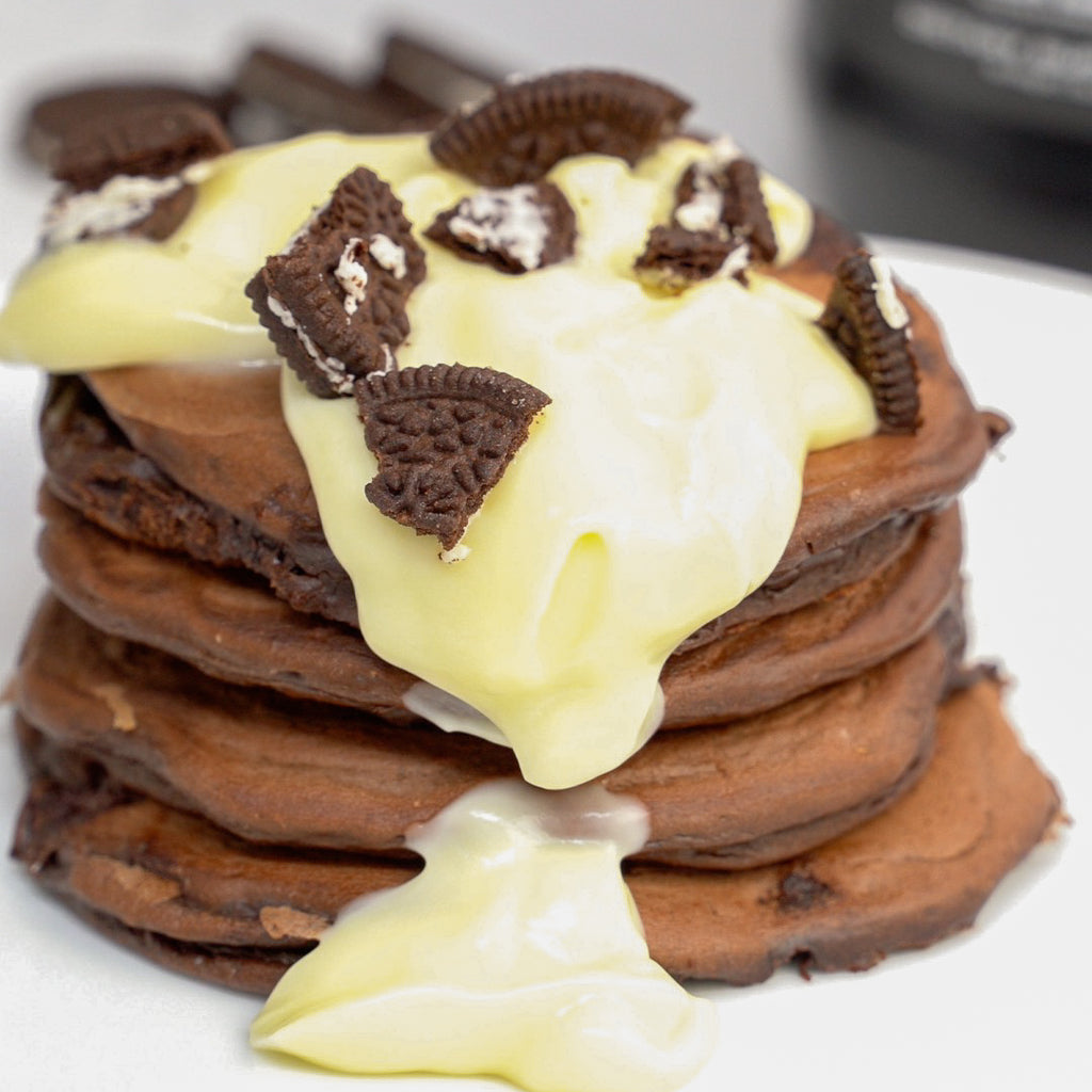 oreo protein pancakes