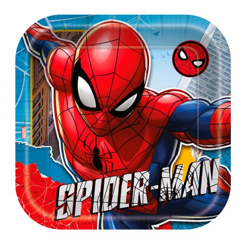 SPIDERMAN PLATO CUADRADO - 7 PULGADAS - 6 UNID. – Almacen Wonderland