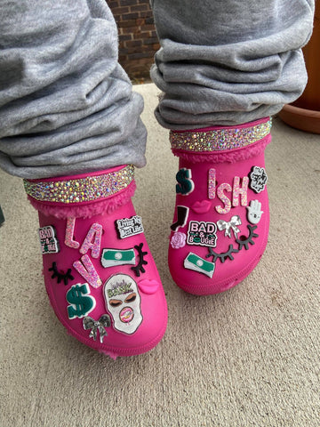 custom platform crocs