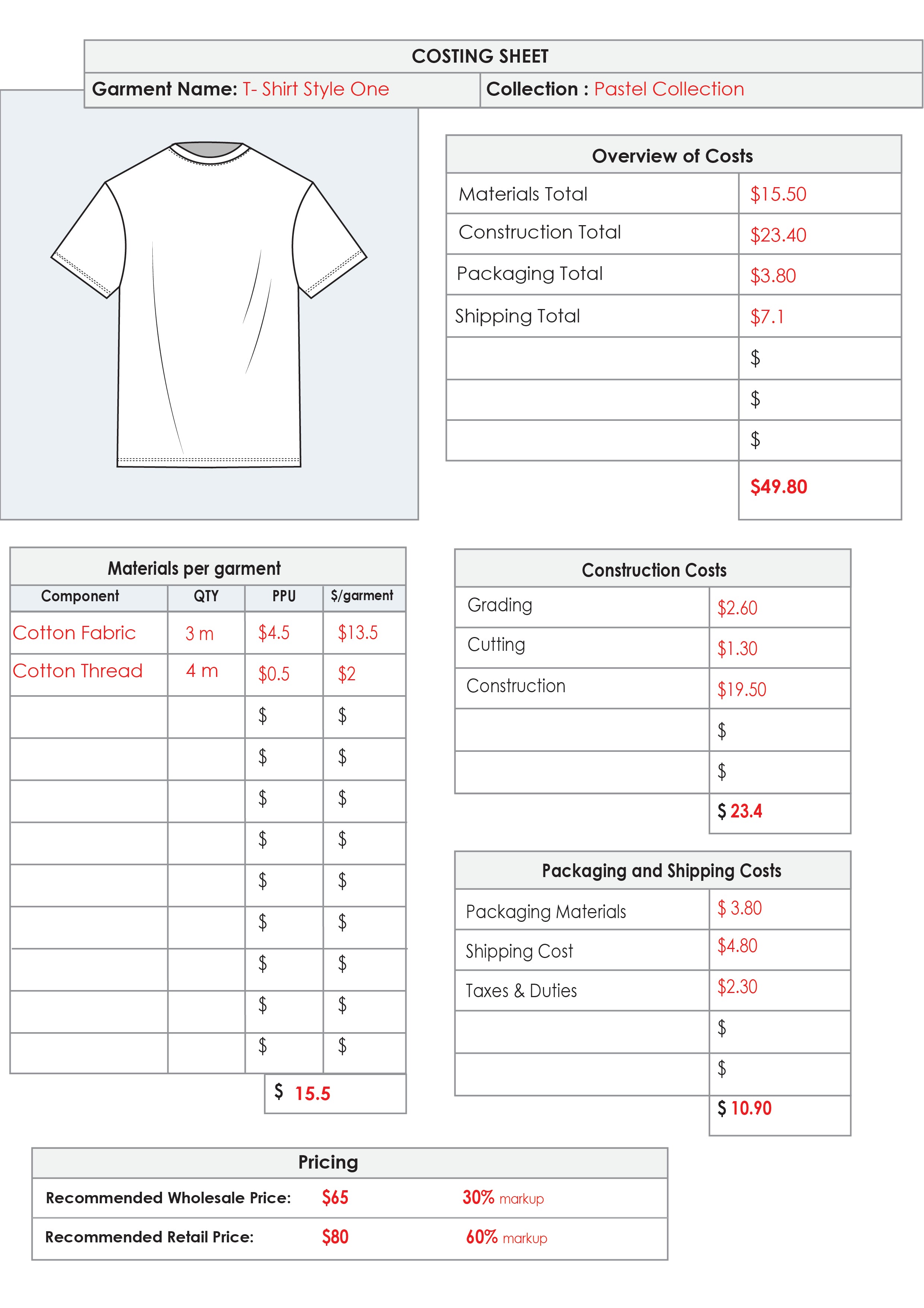 Blank Tech Pack Template