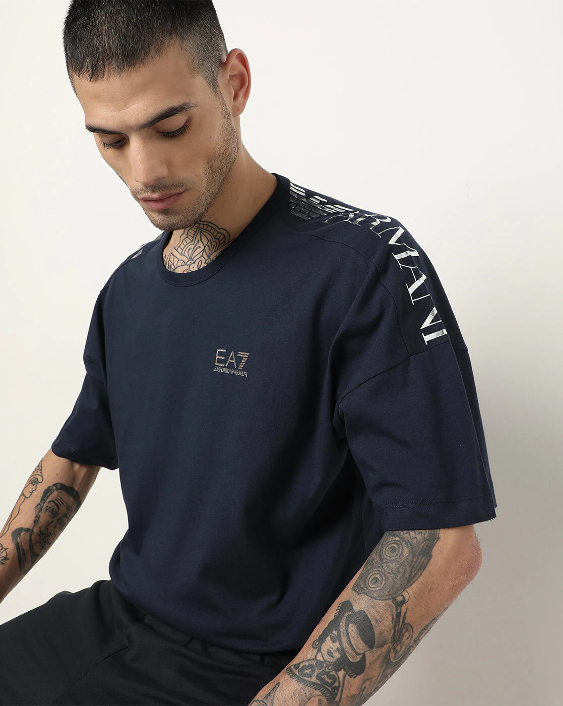 EA7 Emporio Armani Oversized T-Shirt-Navy – Phases Men's Fashion
