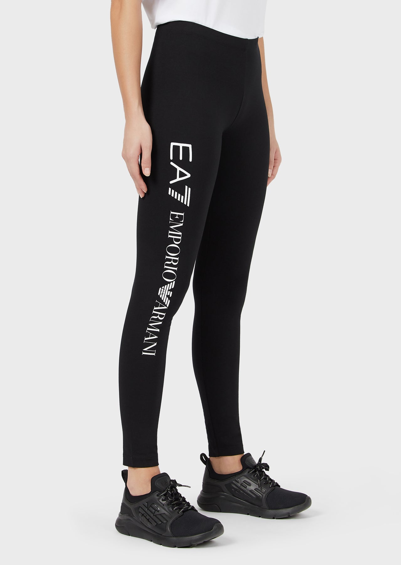 EA7 Emporio Armani Ladies Black Pantaloni Leggins – Phases Men's Fashion