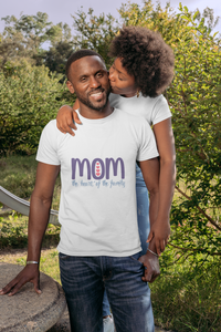 Short sleeve T Shirt-Mom, the heart of the family