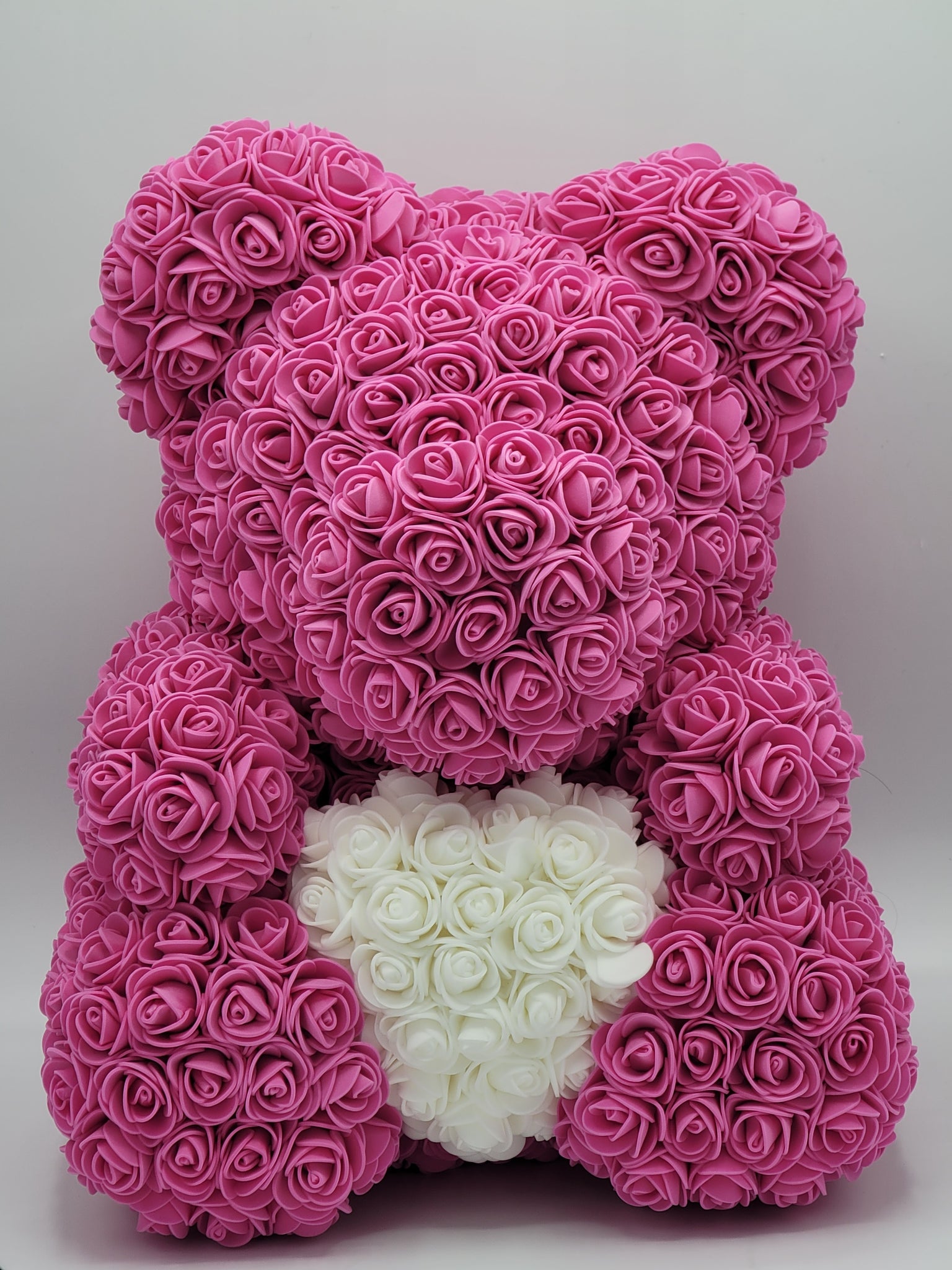 white teddy bear images with roses