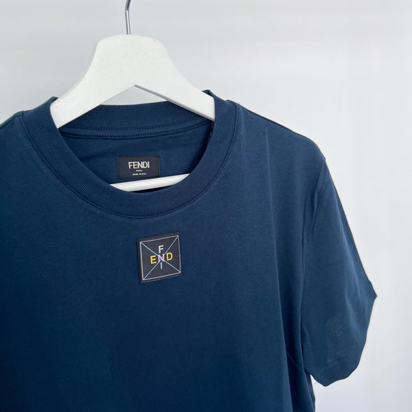 Prada Rubber Logo Polo Tee - Navy – TrendCornerUK