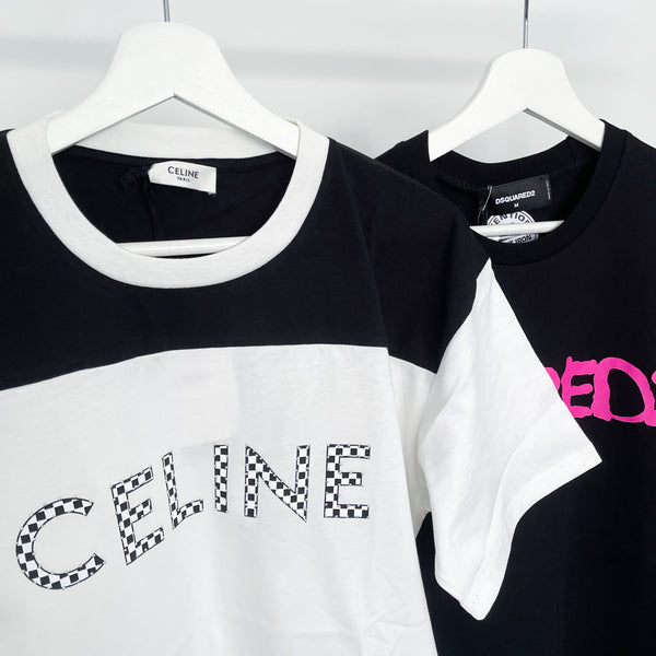 Buy CELINE Logo T-Shirt 'Black/Red' - 2X49F671Q 38BR