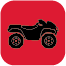 Symbol für die Verwendung eines Ankers zum Sichern einer leichten Ladung beim Transport eines ATV