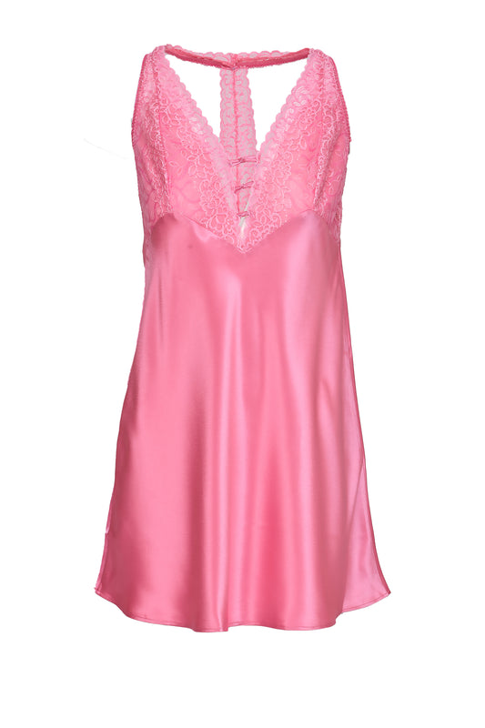 Women Floral Peach Short Nighty Gown Set – La Lingerie