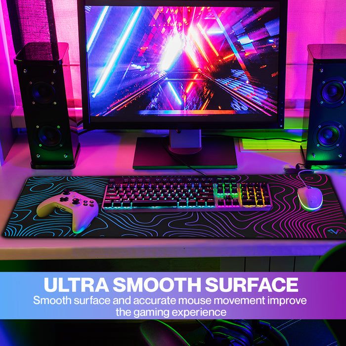 White XXL Oversized Mousepad Mat for Gaming Ultra Thick