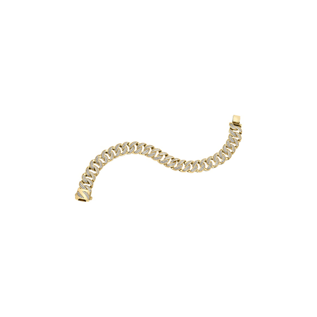 160023 10KT Yellow Gold 3.00CT TW Diamond Tennis Bracelet