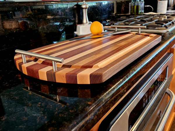 Cutting Board - 10x8 Inches Small Wood Cutting Board - Oak Cutting Board -  20 mm Thin Cutting Board - Real Wood Cutting Board - Chopping Board for