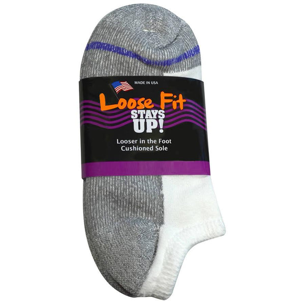  Loose Fit Stays Up Marled Merino Wool Men's and Women's Sock 2  Pack (Small Purple Label, Black Marled) : Clothing, Shoes & Jewelry