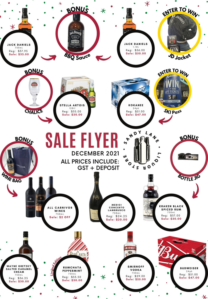 Sandy Lane Liquor Store Sales Flyer Edmonton Dec.21