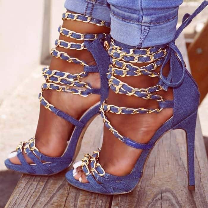 high heels with zipper on back