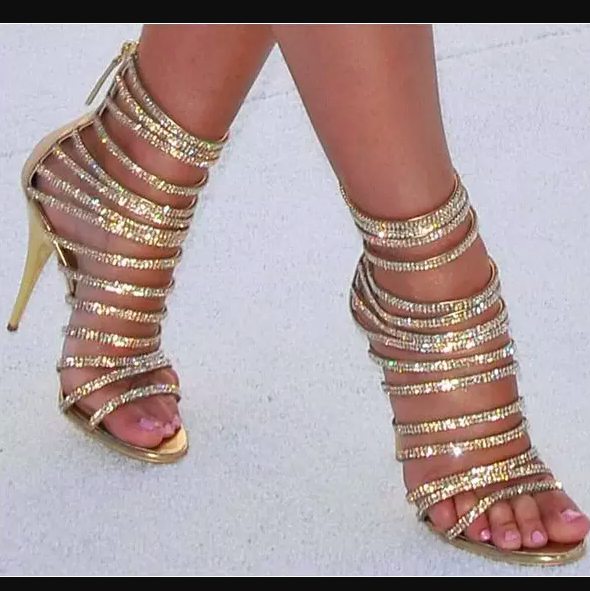 gold gladiator high heels