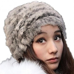 white fluffy hat