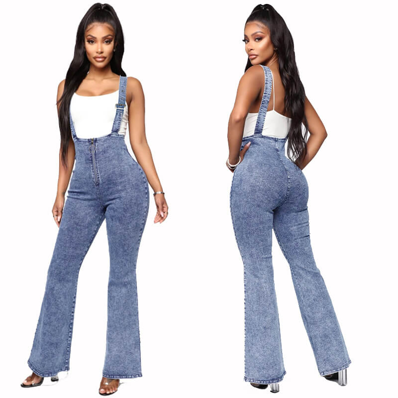 suspender flare pants