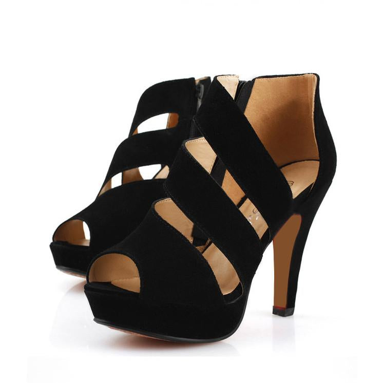 Sexy Women's Zipper Stilettlo Pep Toe Platform Heel Sandals – Oh Yours ...