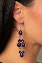 Load image into Gallery viewer, Paparazzi Accessories - Superstar Social - Purple Earrings -Suz-Bling-Shop - Suz Bling Shop
