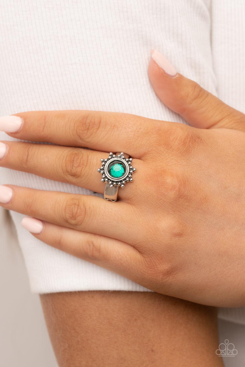 Paparazzi Accessories - Expect Sunshine and REIGN - Green Ring -Suz-Bling-Shop - Suz Bling Shop