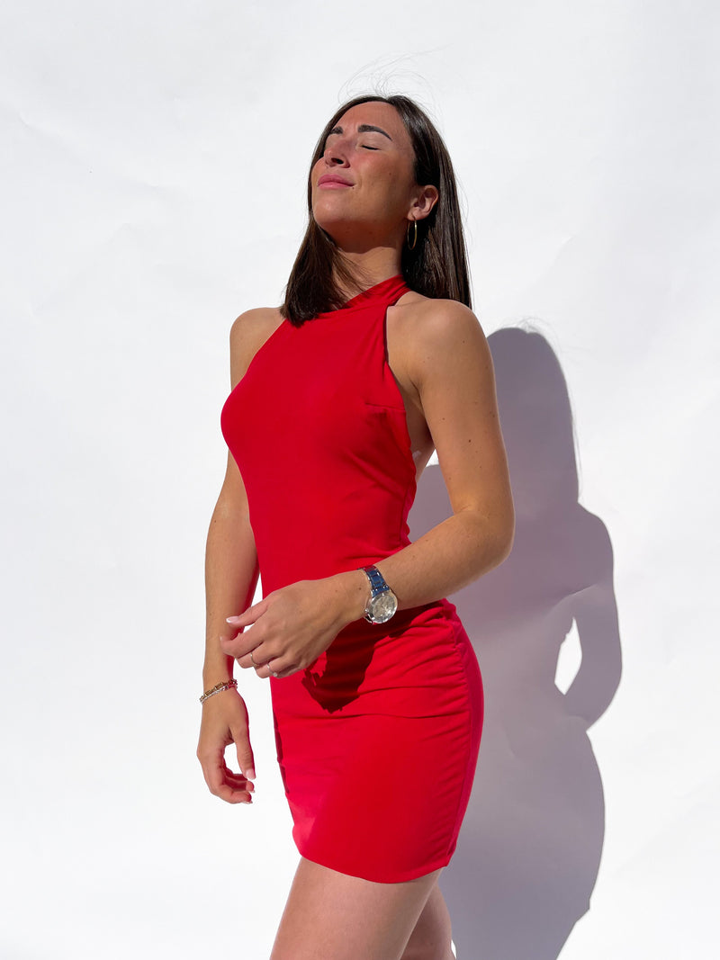 Registrarse trabajo duro exposición Vestido halter mini rojo – Sorellas The Brand Barcelona S.L