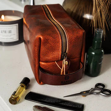 versatiles uses of a leather dopp kit