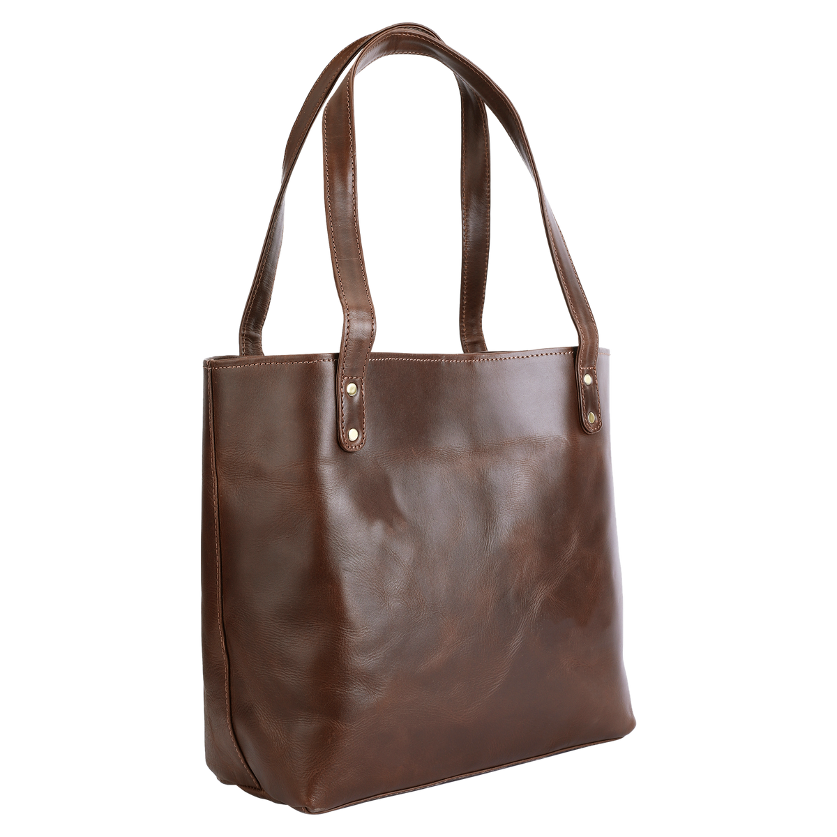 Genuine Leather Naked Tote Bag - Jacobean (L) – elizo.com
