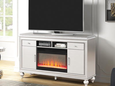 Mueble para TV Madison con chimenea eléctrica en color beige — Brother's  Outlet