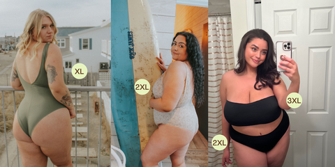 plus size flattering swimwear