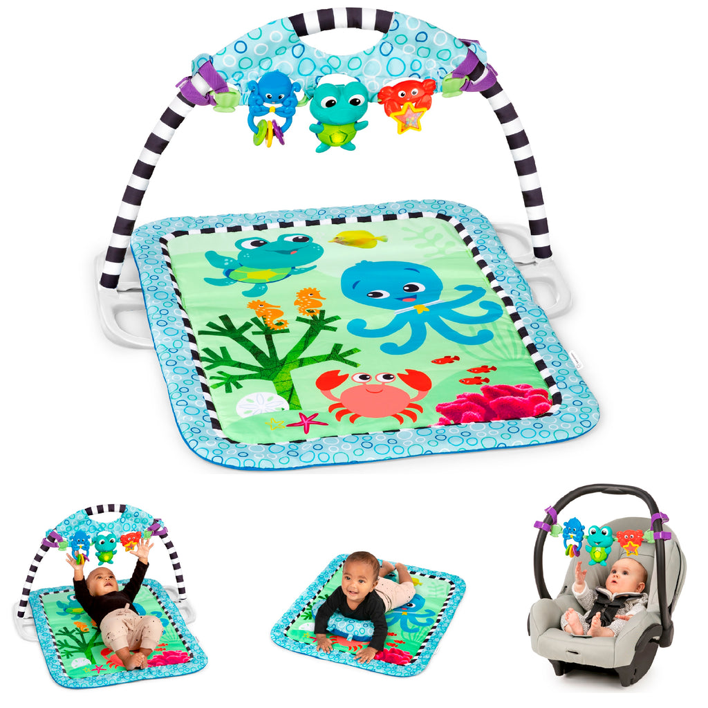  Baby Einstein 4-in-1 Kickin' Tunes Music and Language Play Gym  and Piano Tummy Time Activity Mat : Baby