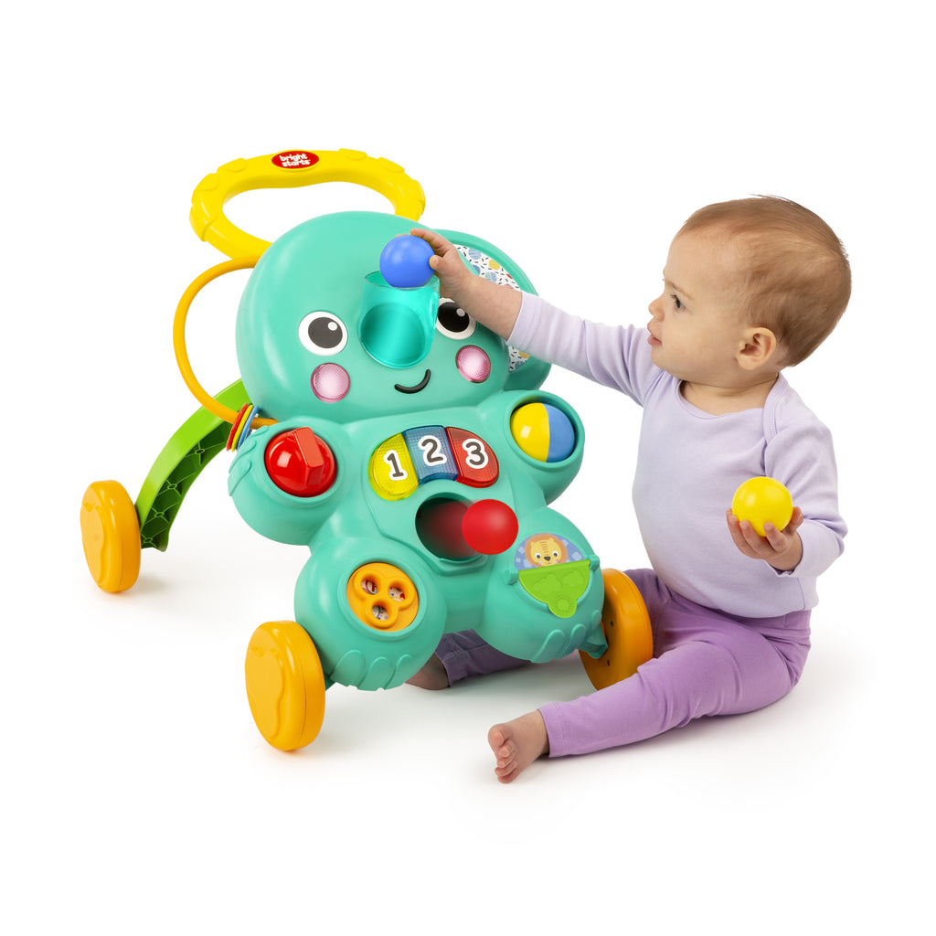  Bright Starts Around We Go 2-in-1 Walk-Around Baby Activity  Center & Table, Tropic Cool, Ages 6 Months+ : Home & Kitchen