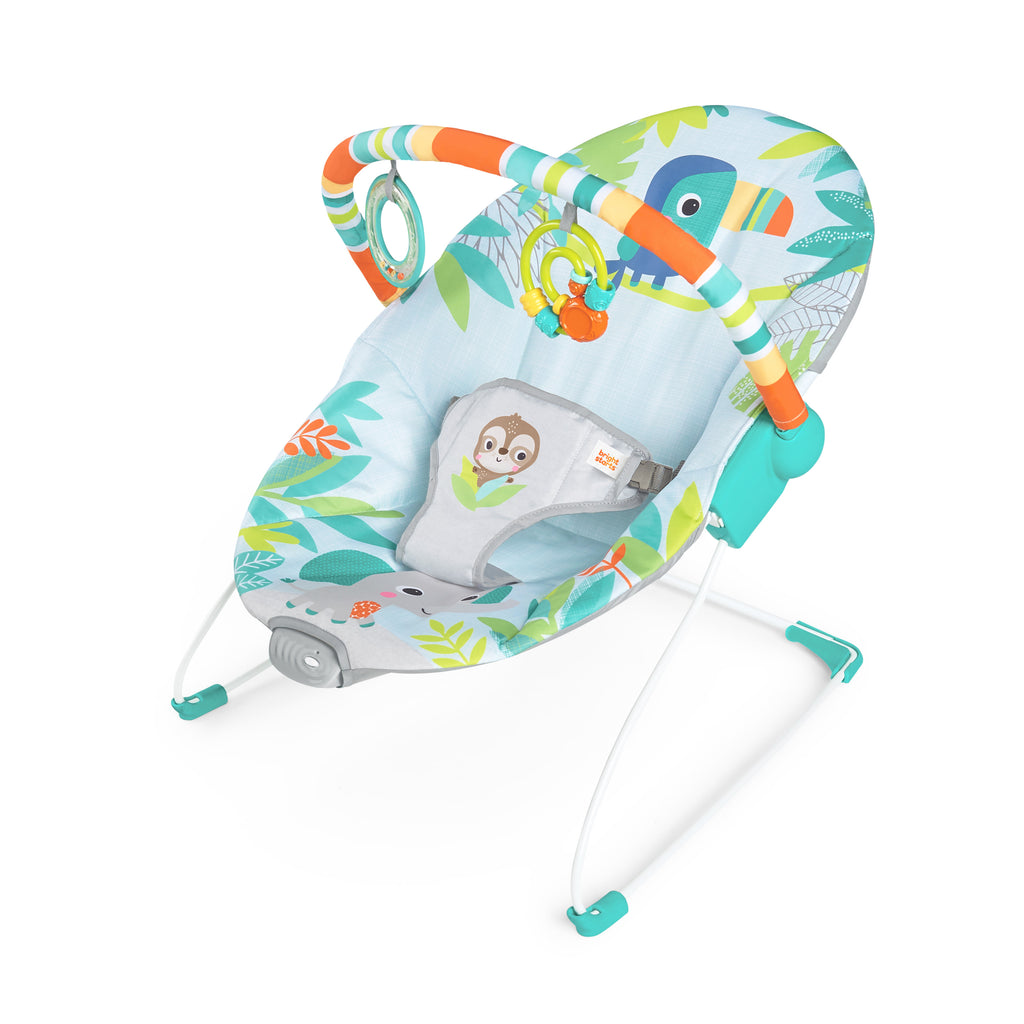 Bright Starts Playful Pinwheels Portable Baby Bouncer with Vibrating Infant  Seat, 0-6 Months (Unisex)