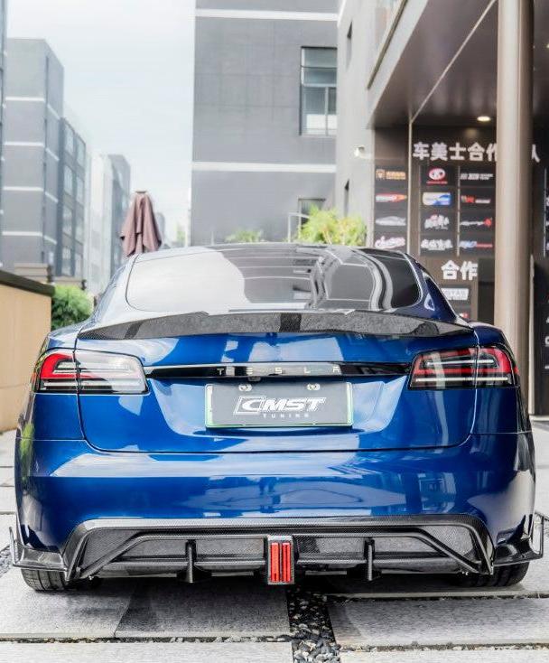 CMST Tuning Carbon Fiber & FRP Rear Diffuser & Canards for Tesla Model S 3rd Gen late
