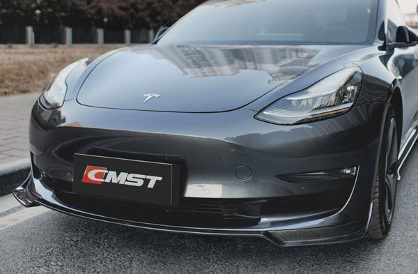 CMST Tesla Model 3 Carbon Fiber Front Lip Ver.1