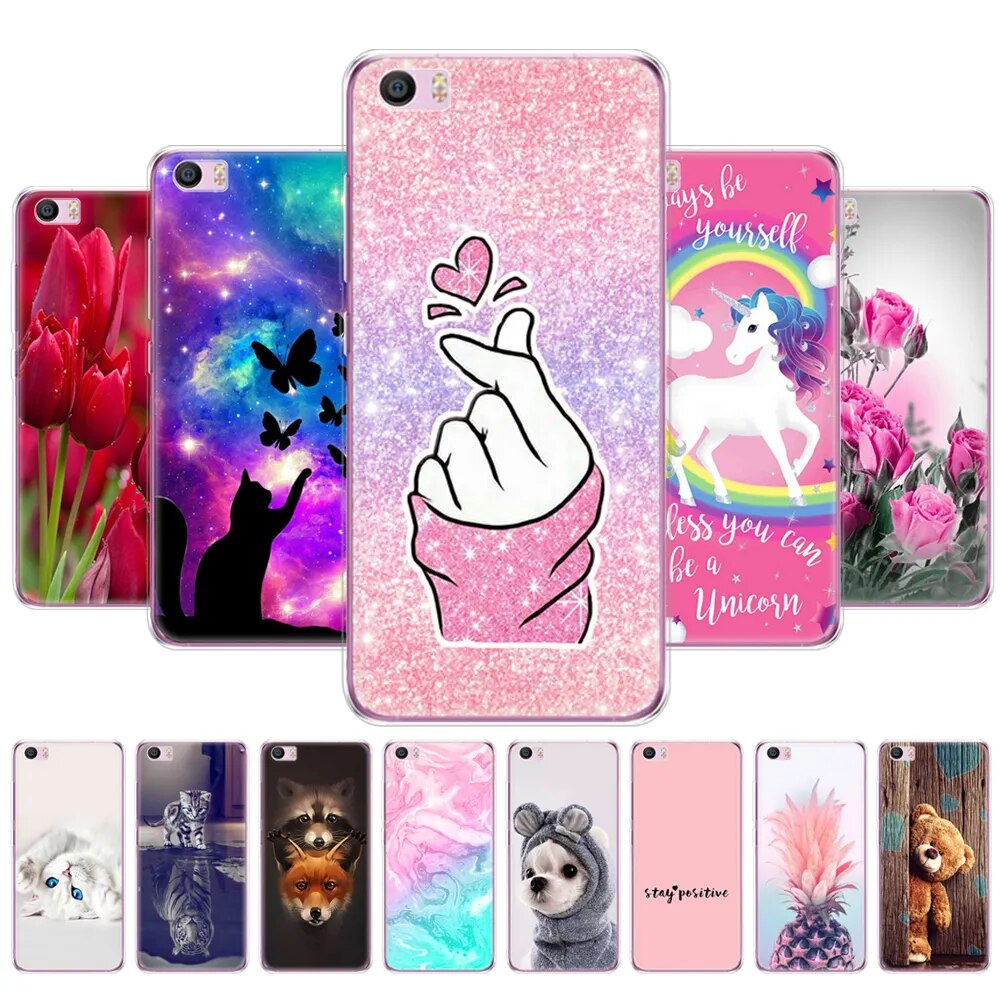 For Xiaomi Mi5 Mi 5 M5 Case Painted Silicon Soft TPU Back Phone Cover For Xiaomi mi5 mi 5 m5 Full 360 Protective Coque Bumper