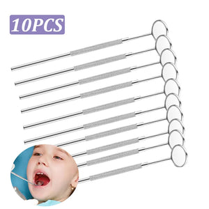 10pcs/set Dental Mouth Mirror Reflector Dentist Equipment Dental Mouth Mirror Oral Care Kit - Remote Practice Managers
