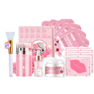 Skincare Product Sakura Set Whitening Cream 24k Serum Skin Care Kit Face Mask Facial Products Kit Face Care Women Beauty Health - Remote Practice Managers