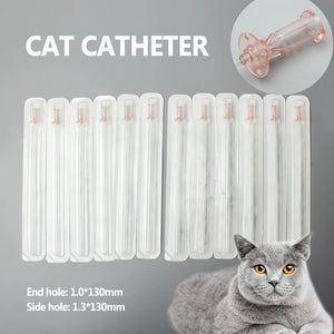 12PCS Cat Urinary Catheter Sterile Feline Specific Bladder Stone Obstruc Urethral Catheters 1.0 1.3mm Veterinary Instrument - Remote Practice Managers