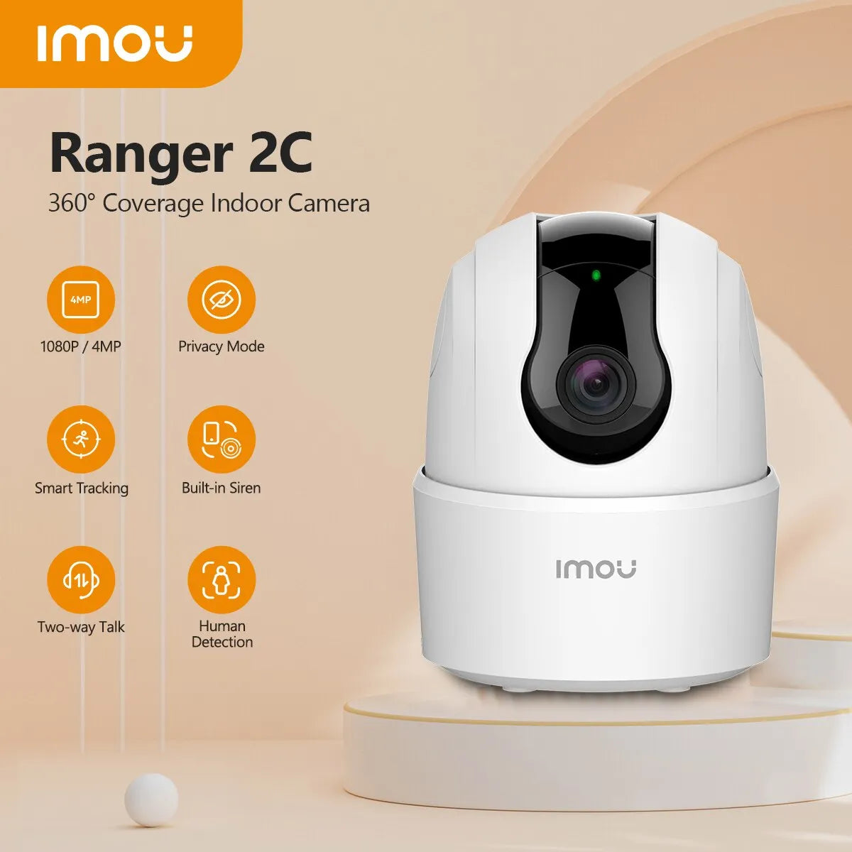 IMOU Ranger 2C 2MP/4MP Home Wifi 360 Camera Human Detection Night Vision Baby Security Surveillance Wireless IP Camera